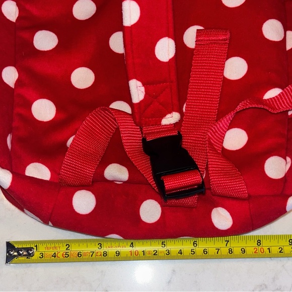 Disney Red and White Polka Dot Minnie Mouse Backpack with 2 Headbands - Picture 9 of 14